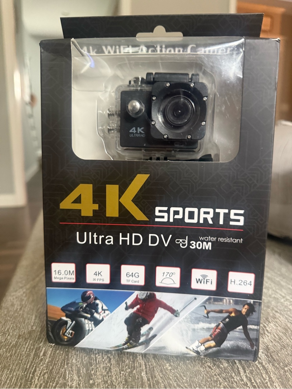 4K Sports Ultra HD Action Camera - Black